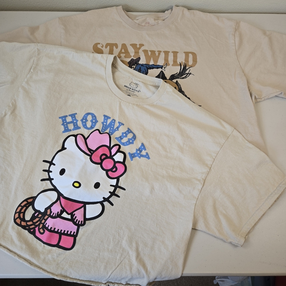 2 Graphic Tees Western Hello Kitty 2X - Picture 6 of 15